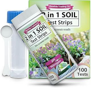 Soil Test Kit, 2 in 1 Soil Test Kit pH Nitrogen Soil Test Kit with Test Tube, 100 Pieces Professional Test for Garden, Lawn, Lawn, Home