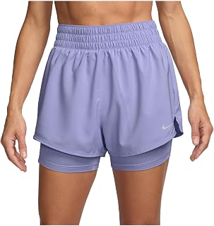 Nike - Nike One Dri-Fit 2-in-1 Shorts with Hohem Taillenbund für Damen (Approx. 3 in), 2 in 1 Women's Shorts