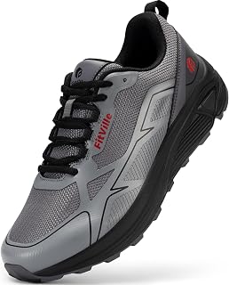 FitVille Men's Trail Running Shoes, Wide Plant, Lightweight Sneakers for Running on the Road, Trekking, Outdoor Sports