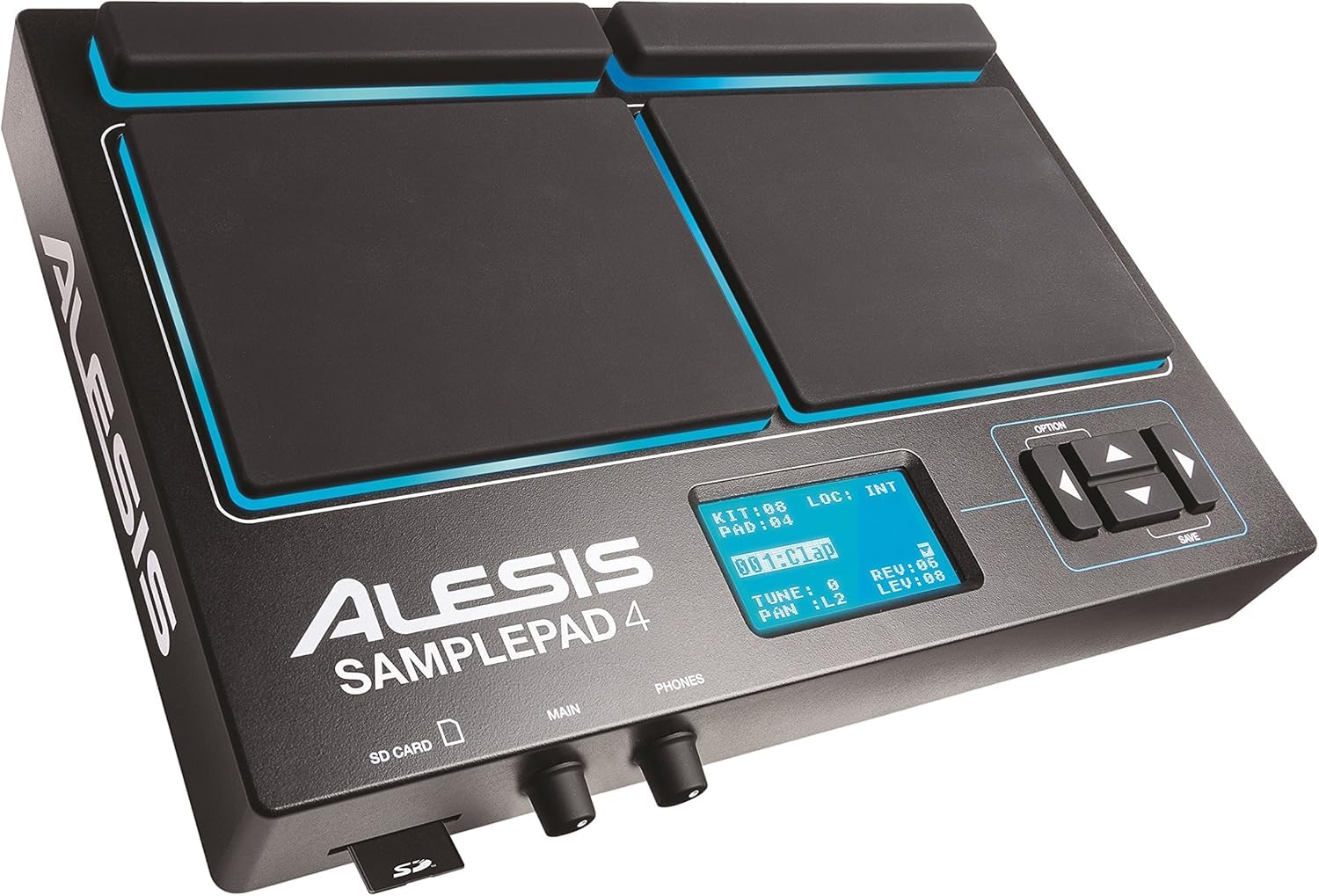 Alesis Sample Pad 4 Electric Drum Pad | 4 Velocity-Sensitive Pads, 25 Drum Sound