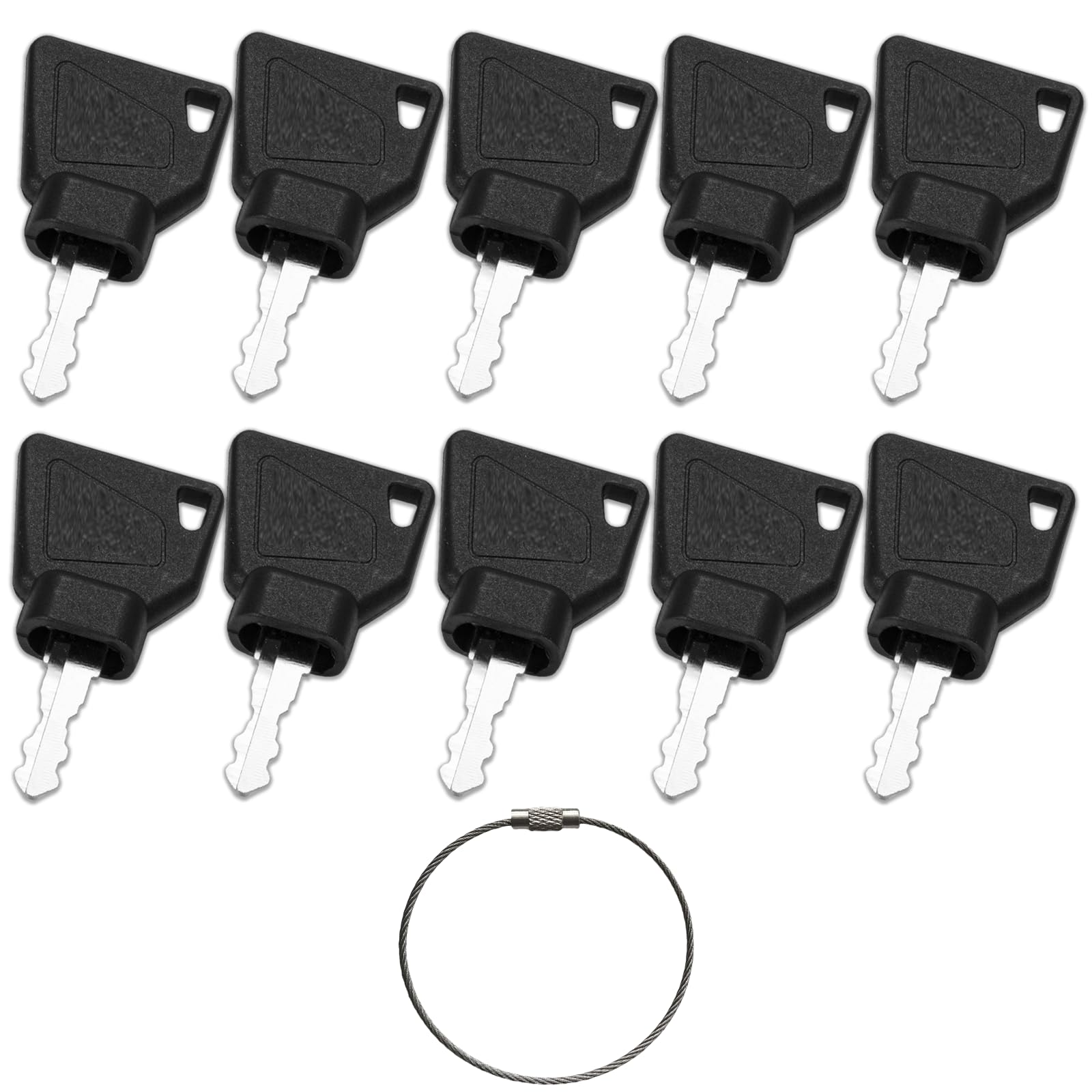 10Pcs Ignition Starter Keys for Heavy Equipment 70145501 14607 Key | Compatible 