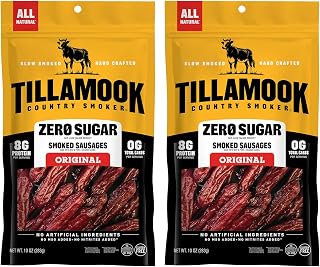 Tillamook Country Smoker Zero Sugar Original Keto Friendly Smoked Sausages, 10 Ounce (Pack of 2)