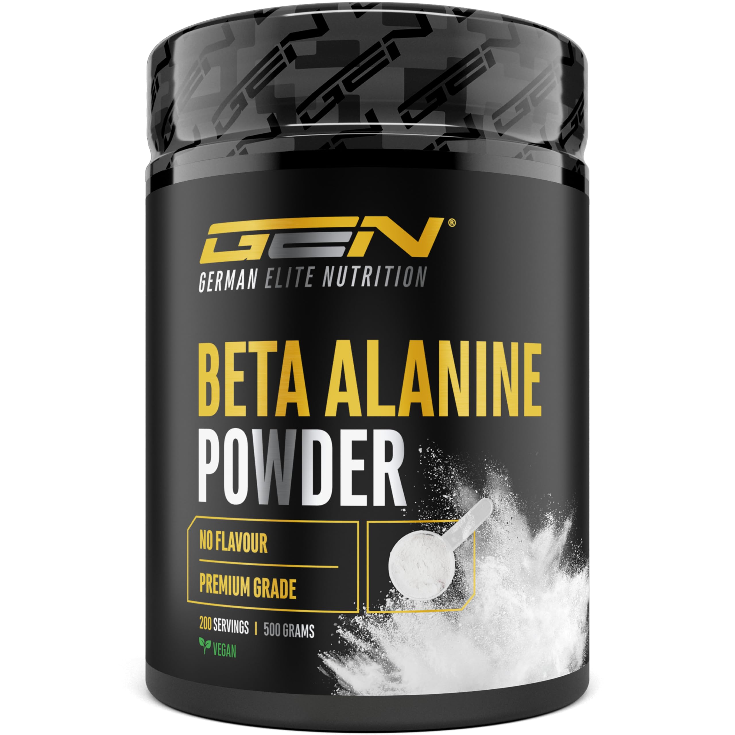 GEN GERMAN ELITE NUTRITION Beta Alanine Powder - 500 g - Over 99% Purity