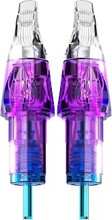 Tattoo Cartridge Needles 20Pcs #10(7RM) Bugpin 0.3mm Round Magnum M-Taper Disposable Cartridges with Membrane EN04B-20-1007RM-M