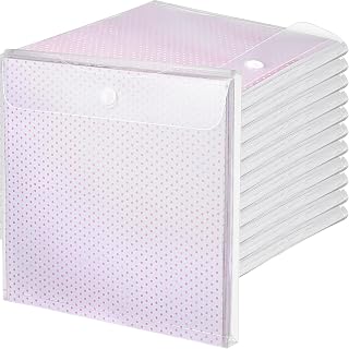 Henoyso 36 Pcs 12 x 12 Inch Scrapbook Paper Storage Organizer, 1 Inch Thick | 36 Slot Organization for Craft Paper Vinyl Files Photos, Top Loading Clear Holder Box Design, Stackable Storage Solution