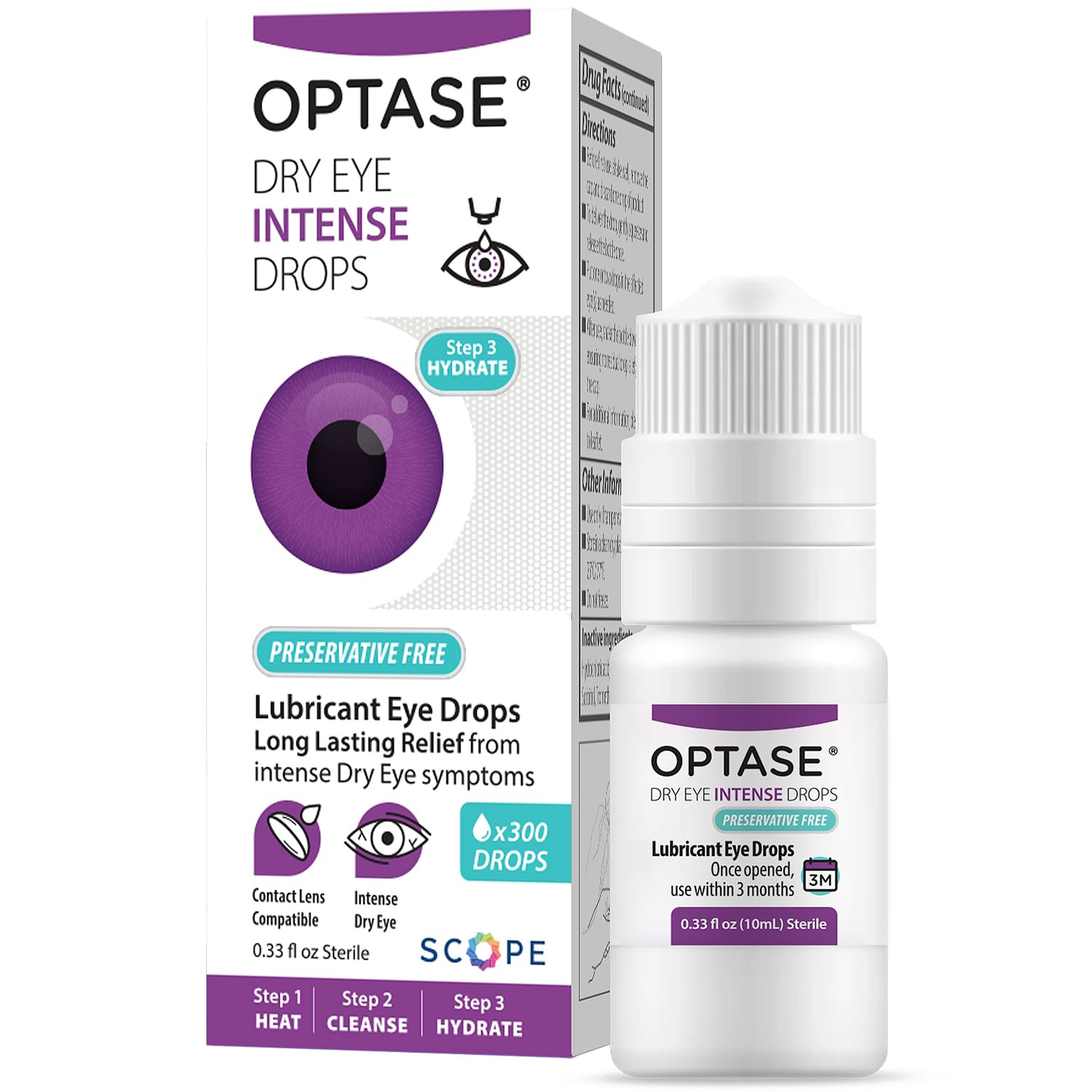OPTASE Dry Eye Intense Drops - Preservative Free Eye Drops - Multidose Bottle - 