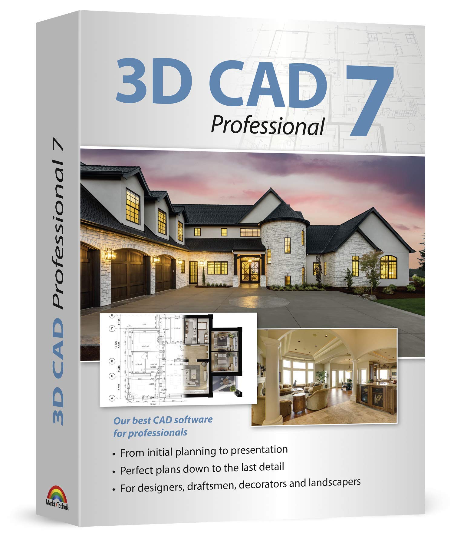3D CAD 7 Professional - Plan & design buildings from initial rough sketches to t