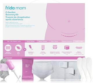 Frida Mom C-Section Recovery Essentials Kit for Labor Delivery & Postpartum | Complete C-section recovery kit includes postpartum essentials to support healing and daily comfort after childbirth.