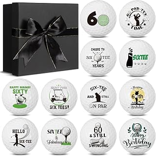 12 Pcs Happy Birthday Golf Ball Funny Christmas Novelty Gift for Dad Mom