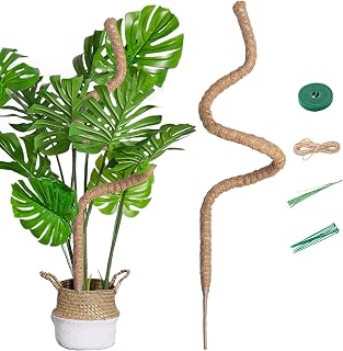 Mcbazel 63 Inches Bendable Moss Pole Monstera Plant Support for Climbing Indoor Plants - Tall Stake for Potted Climbers - Coco Coir Stick Trellis for Houseplantst
