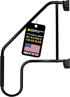Stromberg Carlson AM-533 Lend-A-Hand Extended Assist Rail - RV Handrail, RV Handle Grab Bar by Door, Camper Hand Rail, RV Step Handrail, Trailer Door Handle, Grab Handle, 37" Overall Drop, Black