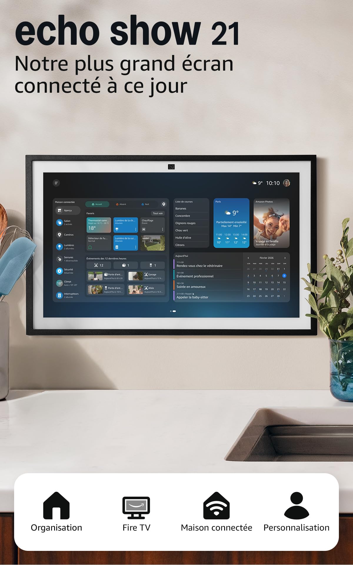 Amazon Echo Show 21 (Nouvelle génération) | Superbe écran connecté 21" avec Fire
