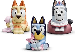 Tonies Bluey Audio Toy Figurine 3 Pack Set - Bluey, Bingo, Muffin | The Bluey Family Adventure Collection. 3 Favorite Characters. 136 Minutes of Bluey Stories.