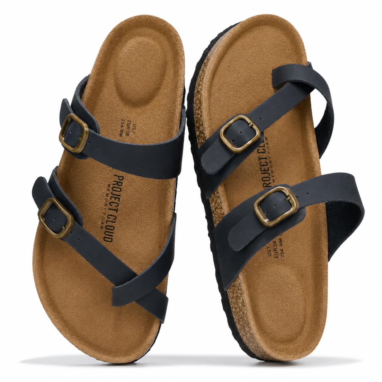 Project Cloud Summer Sandals for Women Genuine Leather Slide Women 100% Natural 