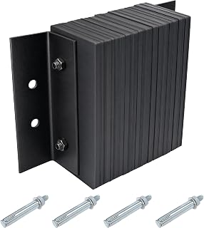 FWTRMRC Heavy Duty Laminated Rubber Bumper14" x 10" x 4.5" | Zinc Plated Wedge Anchor Mounted Loading Dock Bumper, Impact Buffer Rubber Cushion Pad for Truck Warehouse Loading Dock