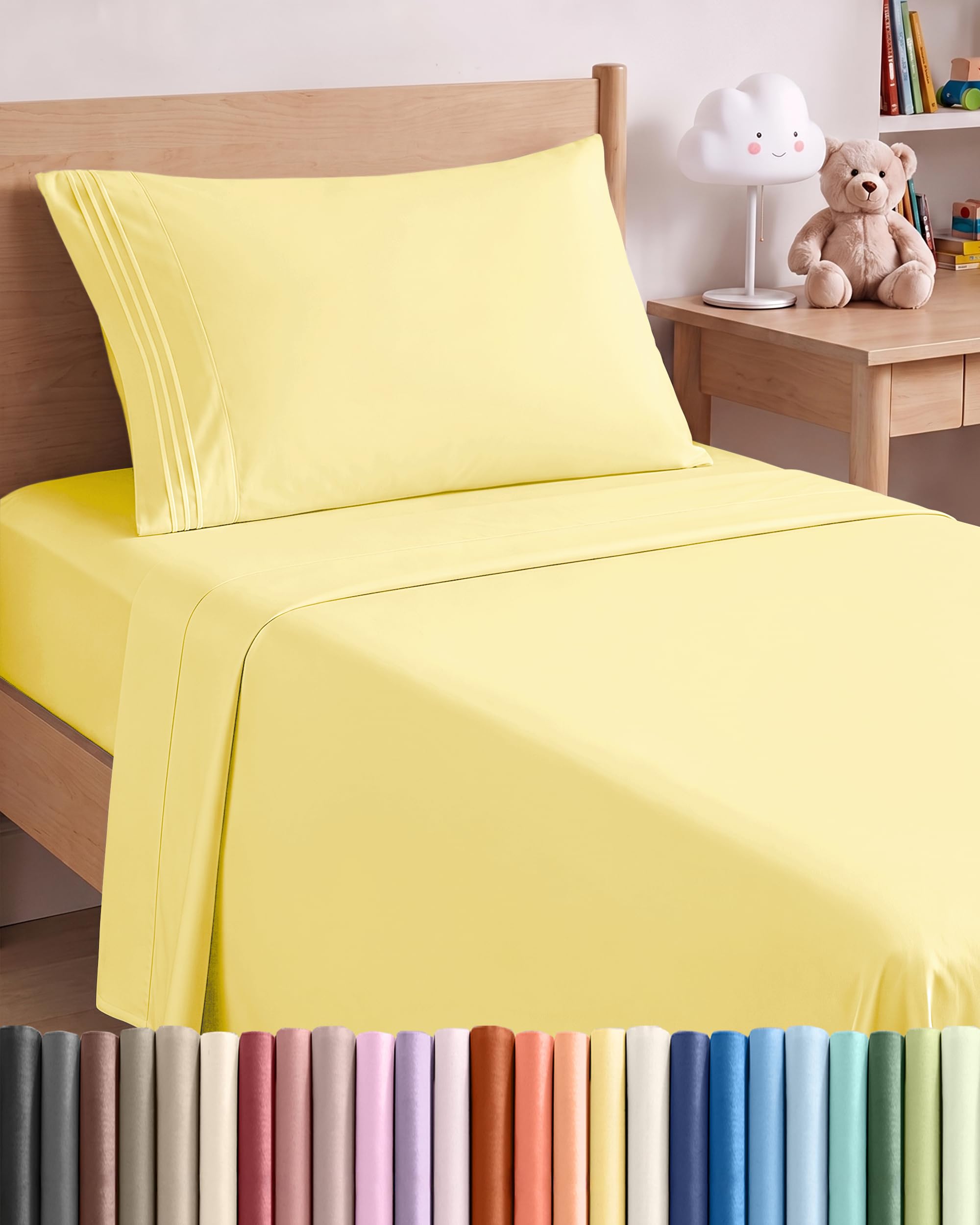 3 Piece Sheet Set Single Extra Large Bed Sheet Set Hotel Quality College Room Ex