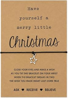 Have yourself a merry little Christmas wish string bracelet Sectet Santa | Adjustable - fits all