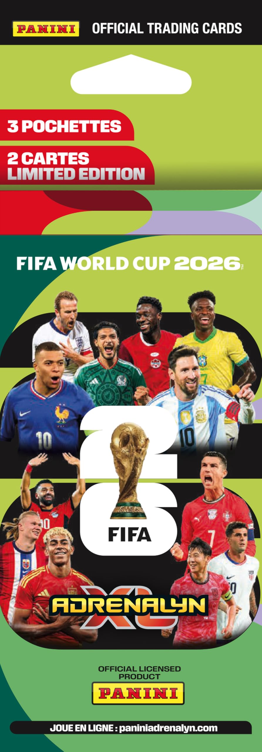 Panini FIFA World Cup 2026 Trading Cards Game Blister Pack 3 Sleeves + 2 Cards L