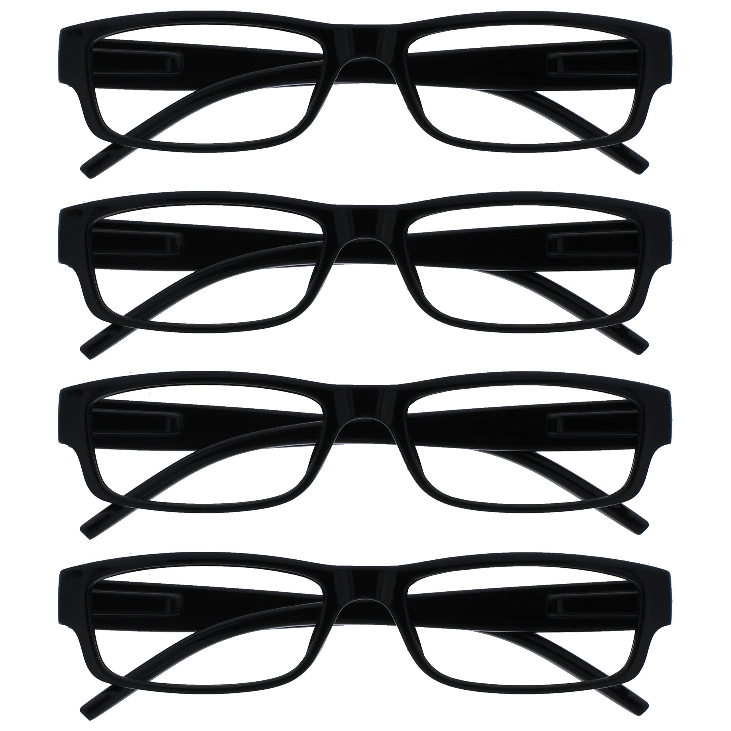 OPULIZE ACE Reading Glasses for Women Men, Lightweight Comfortable Narrow Rectan