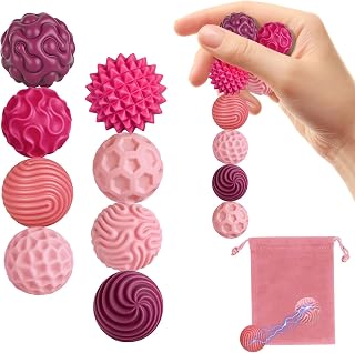 Zingbee Pack of 8 Magnetic Fidget Toys, Silicone Magnetic Balls, Anti-Stress | Sensorik Spielzeug,für Erwachsene und Kinder ADHS, Sensorische Magnetische Kugeln Set, Stressabbau und Entspannung（Rosa）