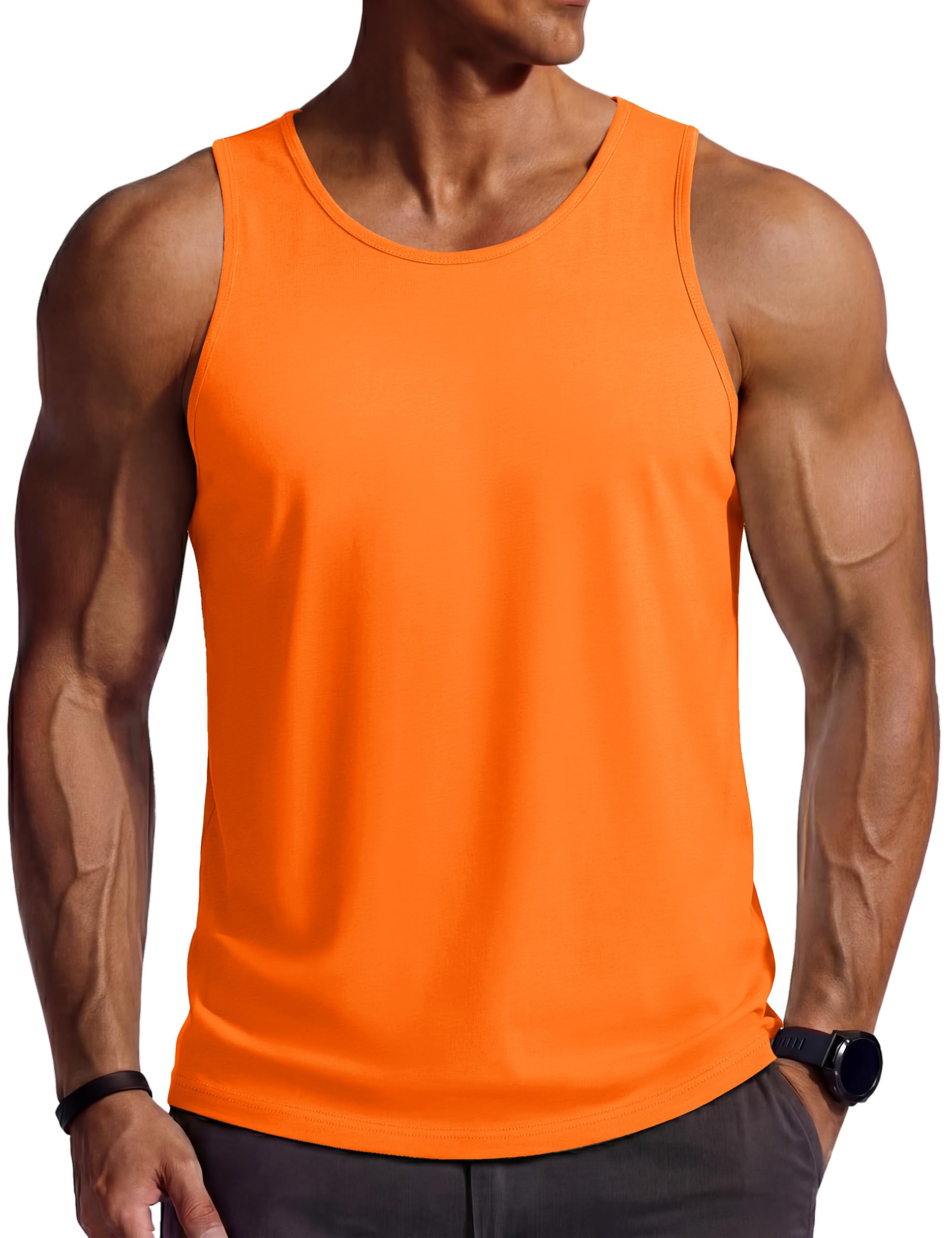 TACVASEN Muscle Shirt Men's Tank Top Cotton Tank Top Sleeveless Shirt