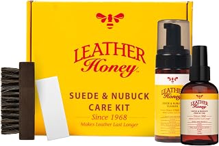 Leather Honey Suede & Nubuck Care Kit – Cleaner, Protector, Brush, Eraser | Non-Toxic, Made in the USA & Trusted Since 1968. Clean & Protect Any Color Shoes, Boots, Uggs, Furniture, Jackets & Bags.