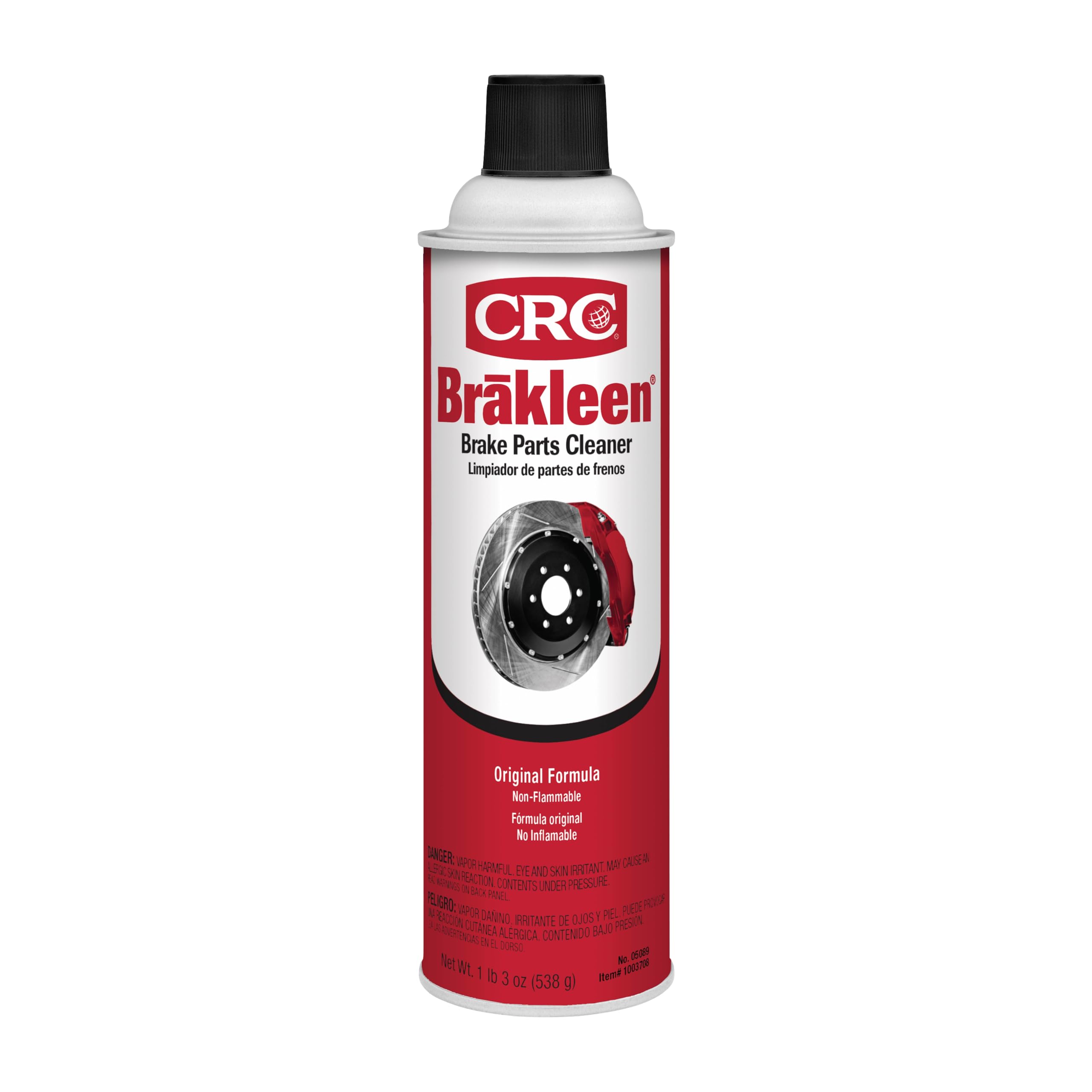 CRC Brakleen Brake Parts Cleaner Spray - Non-Flammable - 19 oz | Fast-Drying Bra