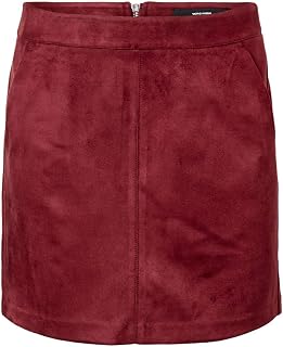Vero Moda Vmdonnadina Faux Suede Short Skirt Noos Skirt Women (Pack of 1)