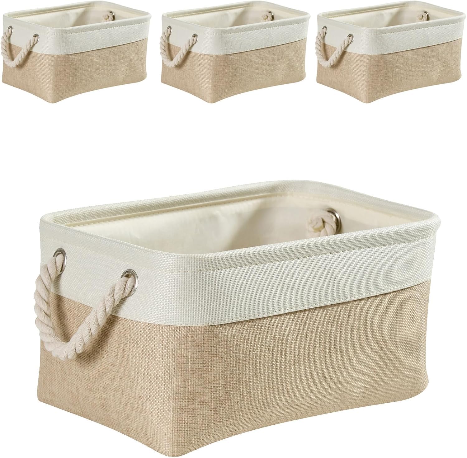 Mangata Fabric Storage Basket, Set of 4, Storage Box, Large Cabinet, Basket Stor