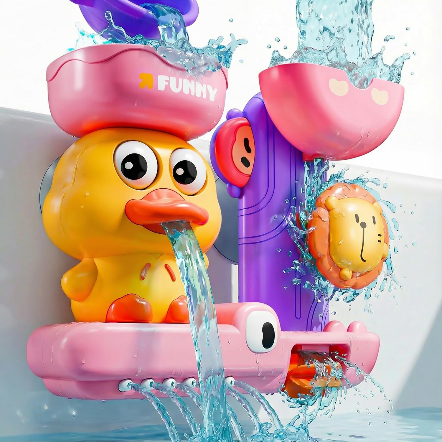 Toddler Bath Toys for 1 2 Year Old: Pink Toys for 1-3 Year Old Girls Gifts | Cut