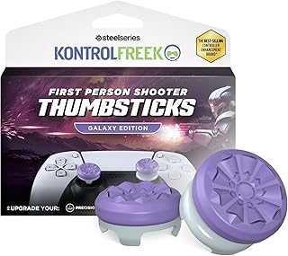 KontrolFreek FPS Freek Galaxy Purple for PlayStation 4 (PS4) and PlayStation 5 (PS5) | Performance Thumbsticks | 1 High-Rise, 1 Mid-Rise | Purple