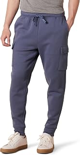 Amazon Essentials Men's Cargo Joggers, Fleece, Relaxed Fit