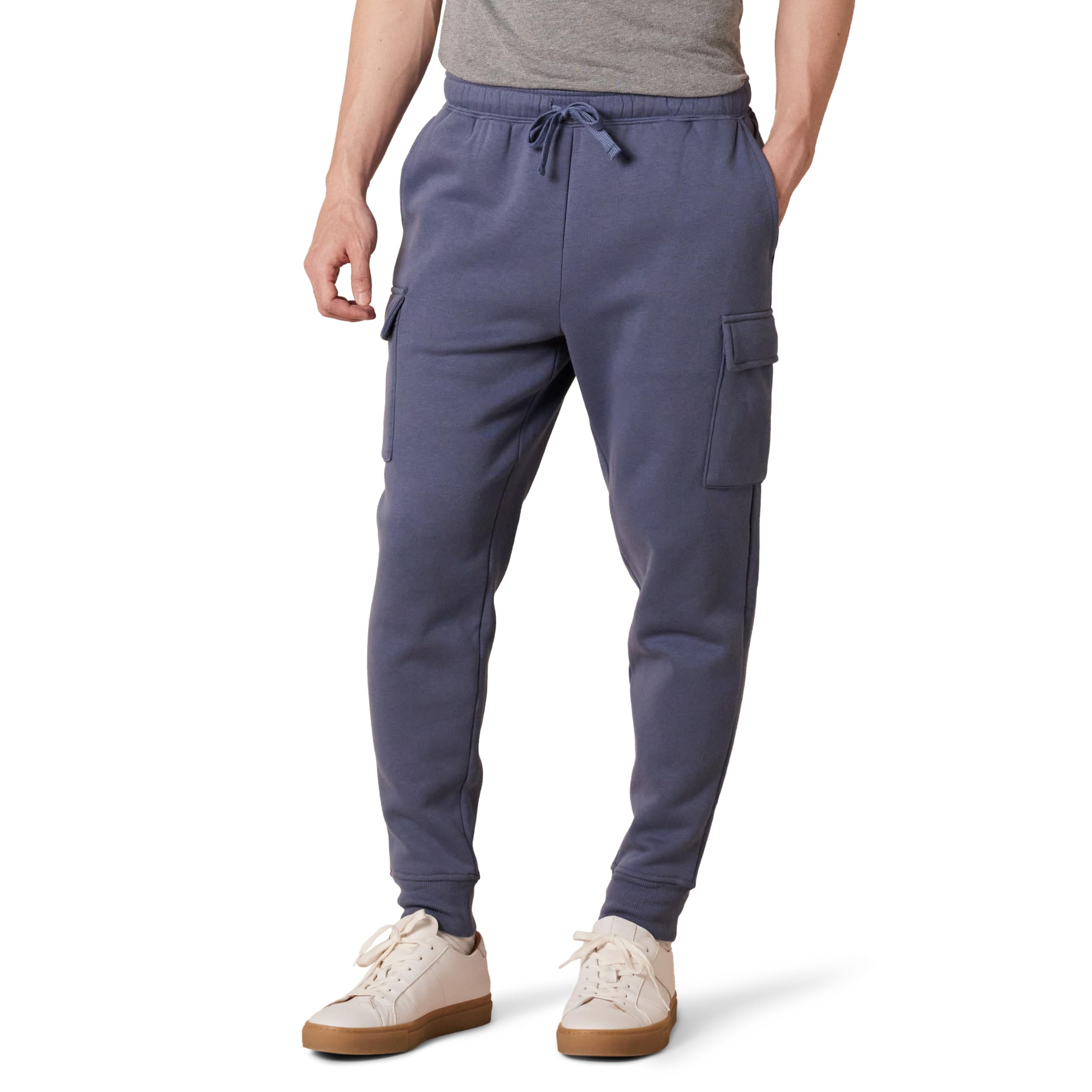Amazon Essentials Men's Relaxed Fit Cargo Fleece Jogger Sweatpants with Drawstri