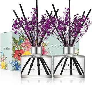 COCODOR Reed Diffuser with Real Preserved Flower/Lavender (Garden Lavender) / 200 ml, 2 Packs/Diffuser for Environment, Home Fragrance, Ambient Fragrance, Women's Gift
