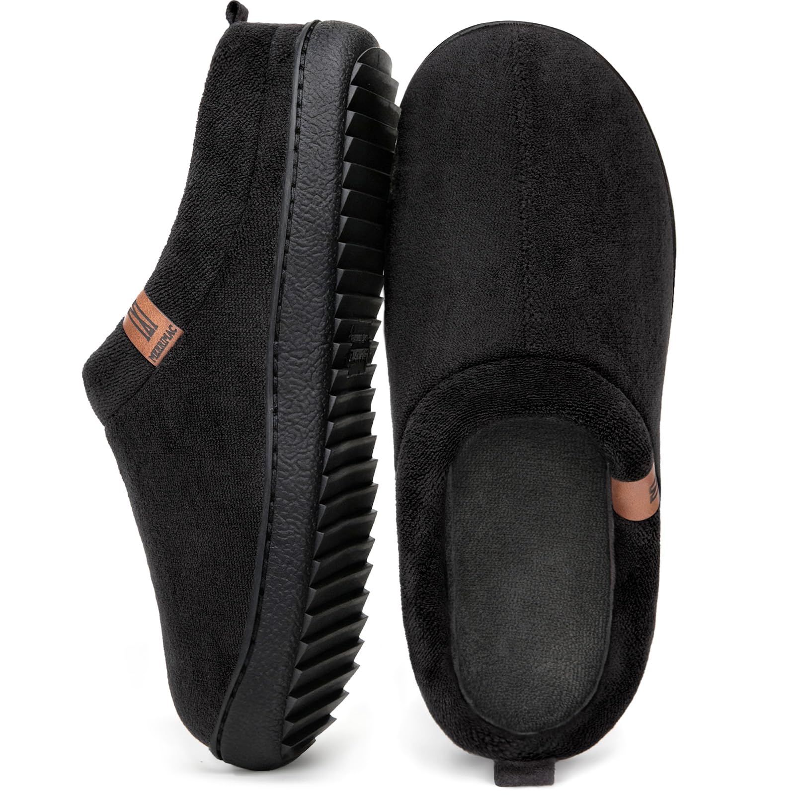 MERRIMAC Men's Slip-on Slippers Memory Foam Non-slip Indoor House Shoes | Backle