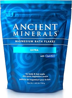 Ancient Minerals Magnesium Bath Flakes Ultra with MSM, Zechstein, 1.65lb