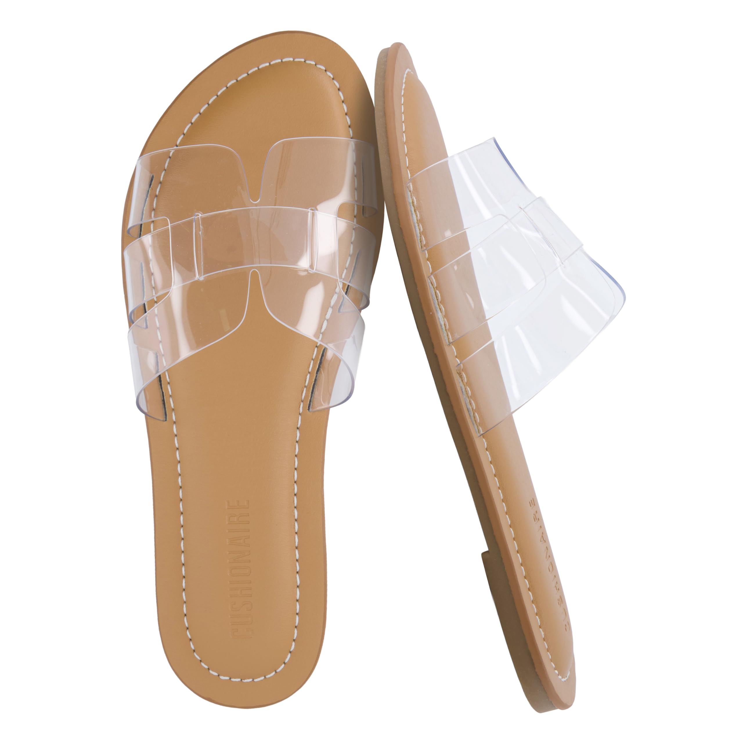 CUSHIONAIRE Caper Jelly Womens Comfort Padded Footbed Sandals Wide Widths Availa