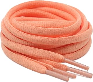 1 Pair Oval Shoe Laces for Sneakers, Shoe Ring: Half Round 6.35mm Athletic Shoelaces