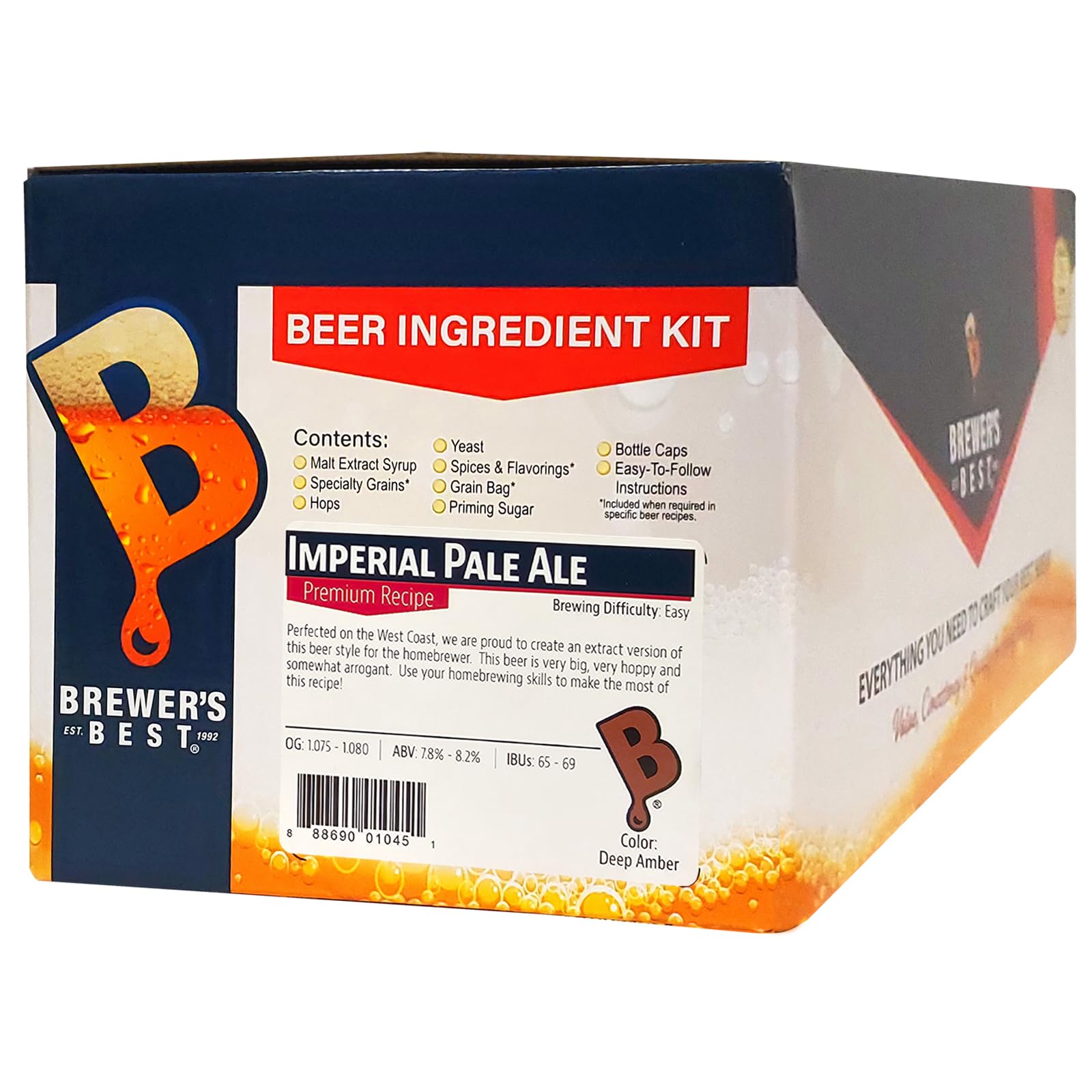 Home Brew Ohio HOZQ8-1443 Best Imperial Pale Ale Beer Ingredient Kit, Brown
