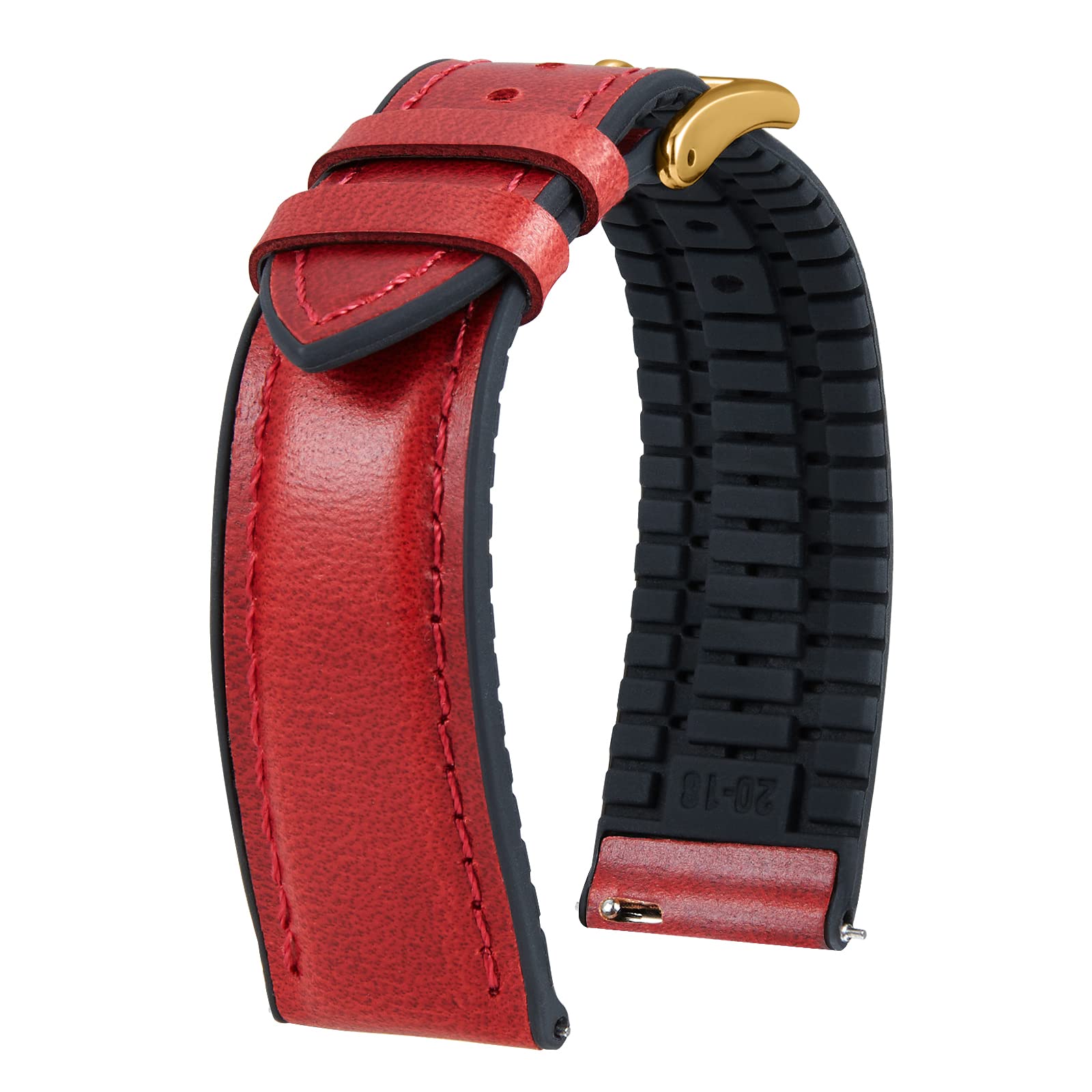 BINLUN Leather Watch Strap 22mm 21mm 20mm 19mm 18mm 16mm 14mm Oil Waxed Leather 