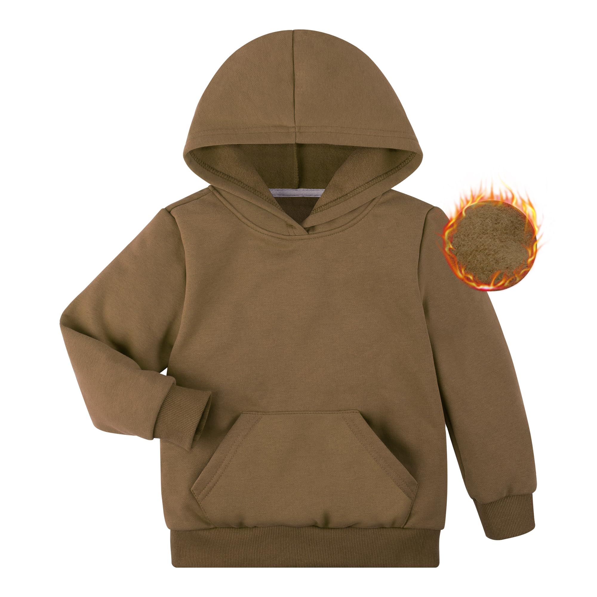 BIG ELEPHANT Boys Hooded Sweatshirt Fleece Pullover Hoodies Long Sleeve Warm Hoo