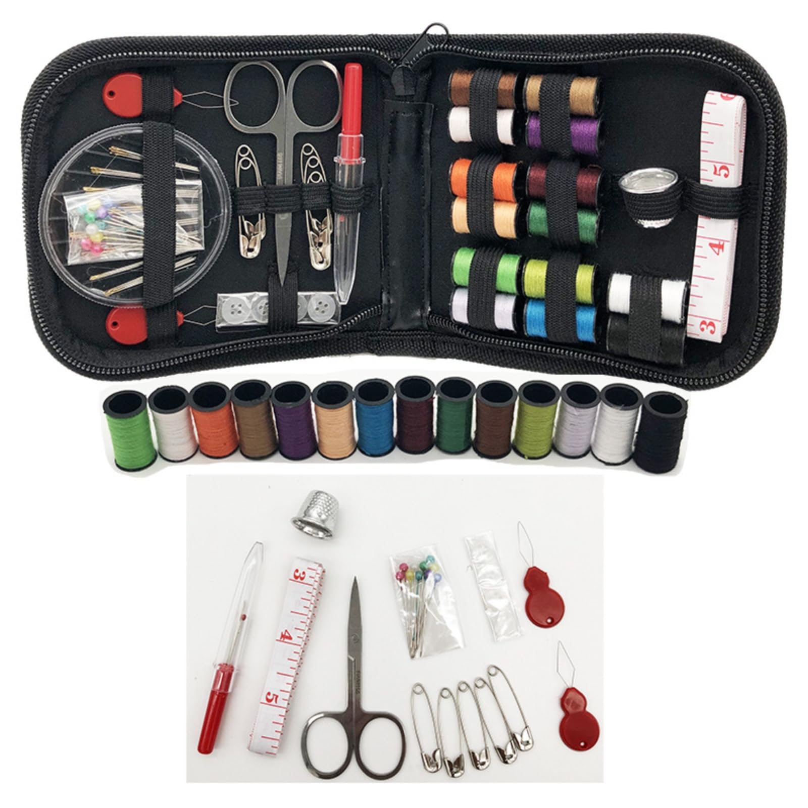 68 Pieces Portable Sewing Kit with Storage Bag for Home Travel Adults Beginners 