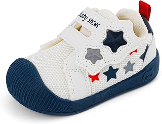 LACOFIA Children's First Steps Shoes, Gymnastics Shoes, Children's Sneakers with Non-Slip Rubber Sole