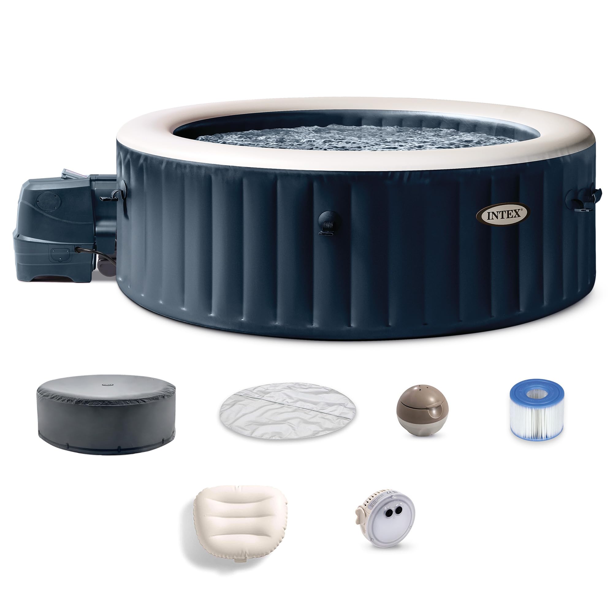 INTEX PureSpa 6 Person Inflatable Hot Tub with Energy-Efficient Spa Cover | 2843