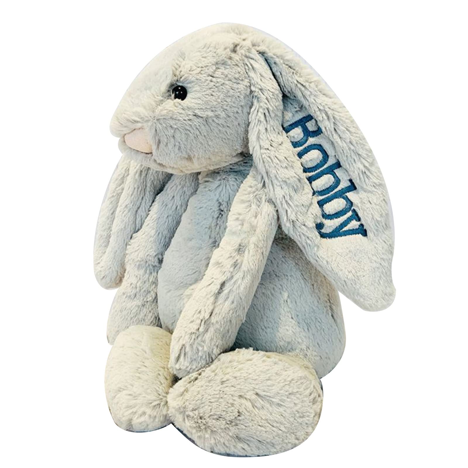 Embroidered Plush Bunny with Child's Name Handmade Custom Plush Toy Child's Firs