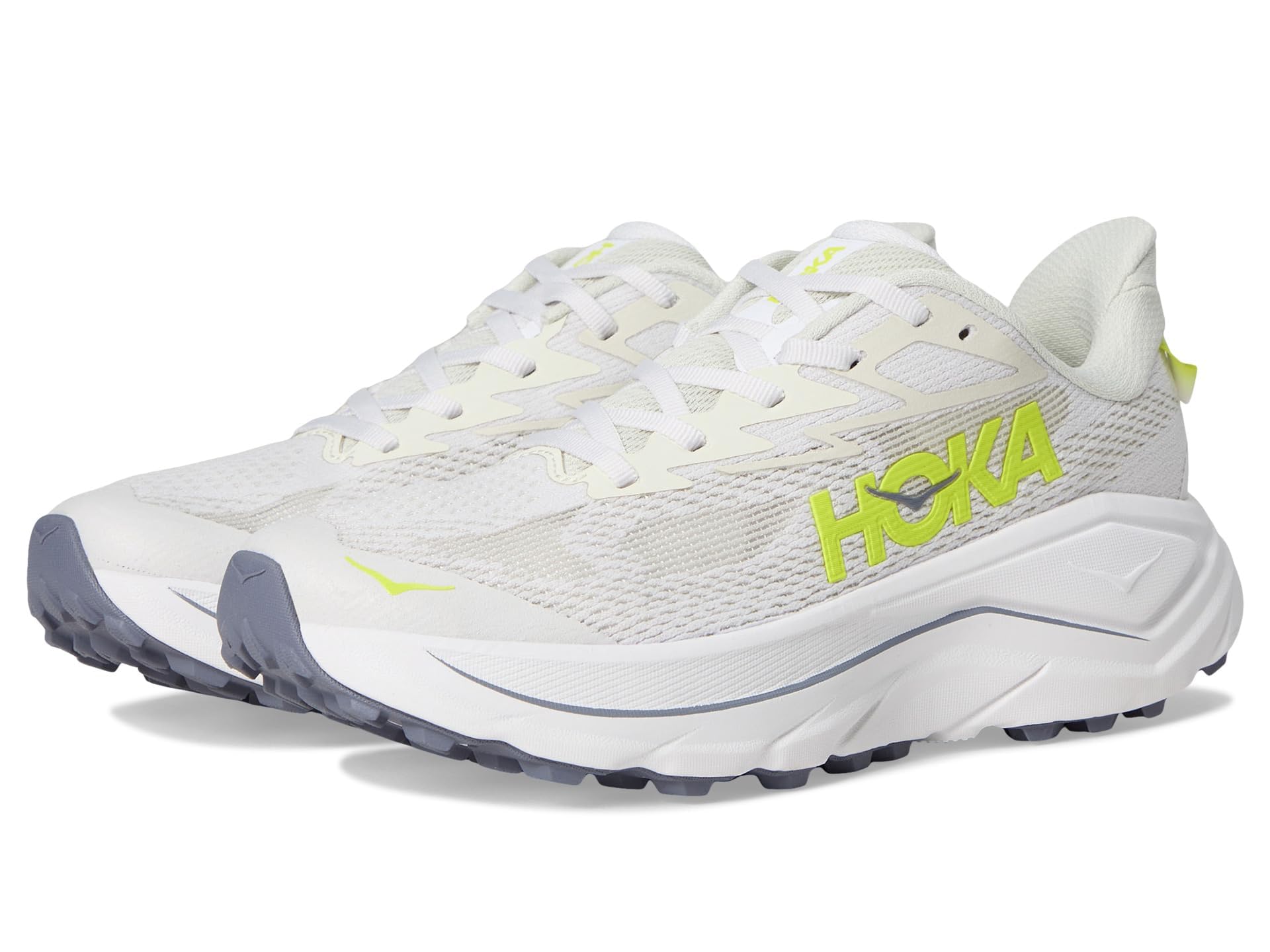 Hoka Challenger 8 Women's Running Shoe White/Neon Hoka Citrus, Size