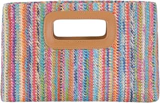 Natural Straw Flat Clutch Women 2024 Boho Purse Top Handle Crossbody Handbag Stylish Woven Envelope Wallet Evening