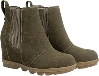 Athlefit Women's Hidden Heel Chelsea Ankle Wedge Boots