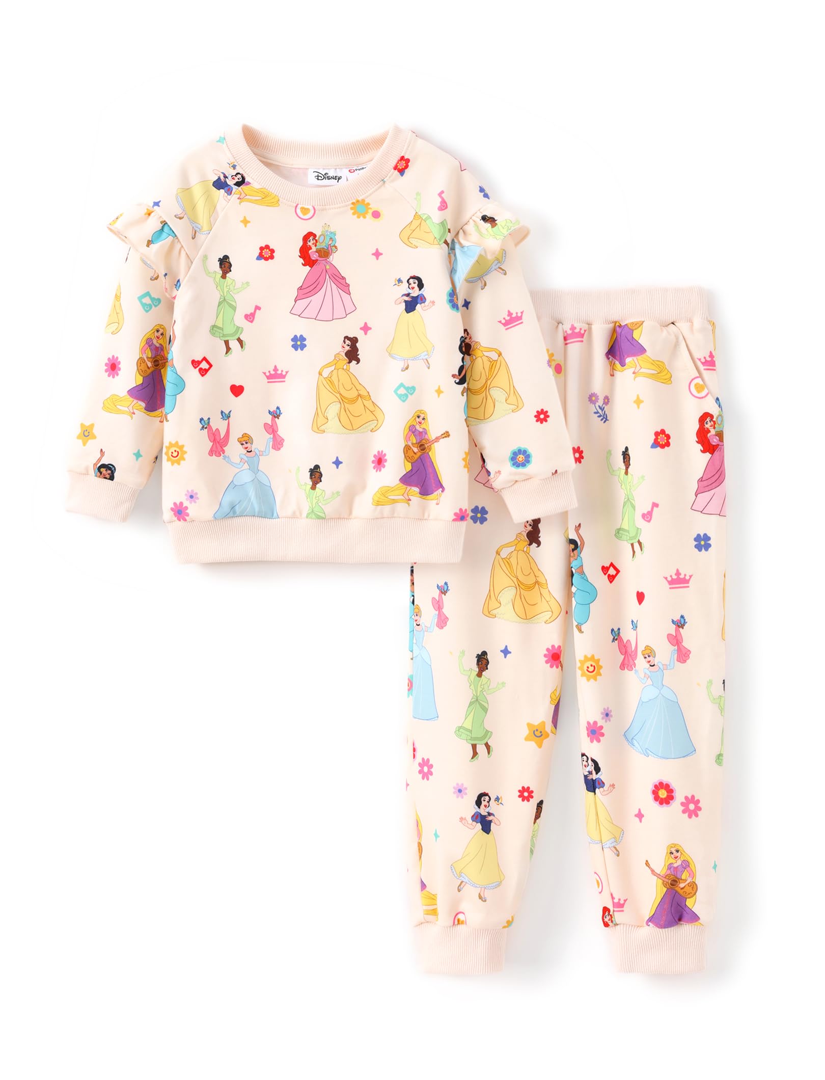 Disney Frozen Baby Girls Long Sleeve Shirt and Pocket Pants Set Autumn Casual Da