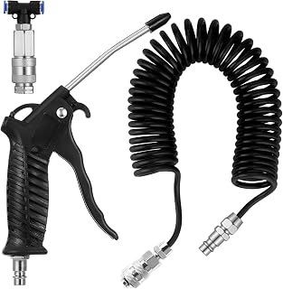 Fippy Truck Air Duster Gun with 5 Metre Recoil Air Hose, Air Seat Blow Dust Gun Heavy Duty Air Gun Cleaning Kit for Truck Semi Trailers
